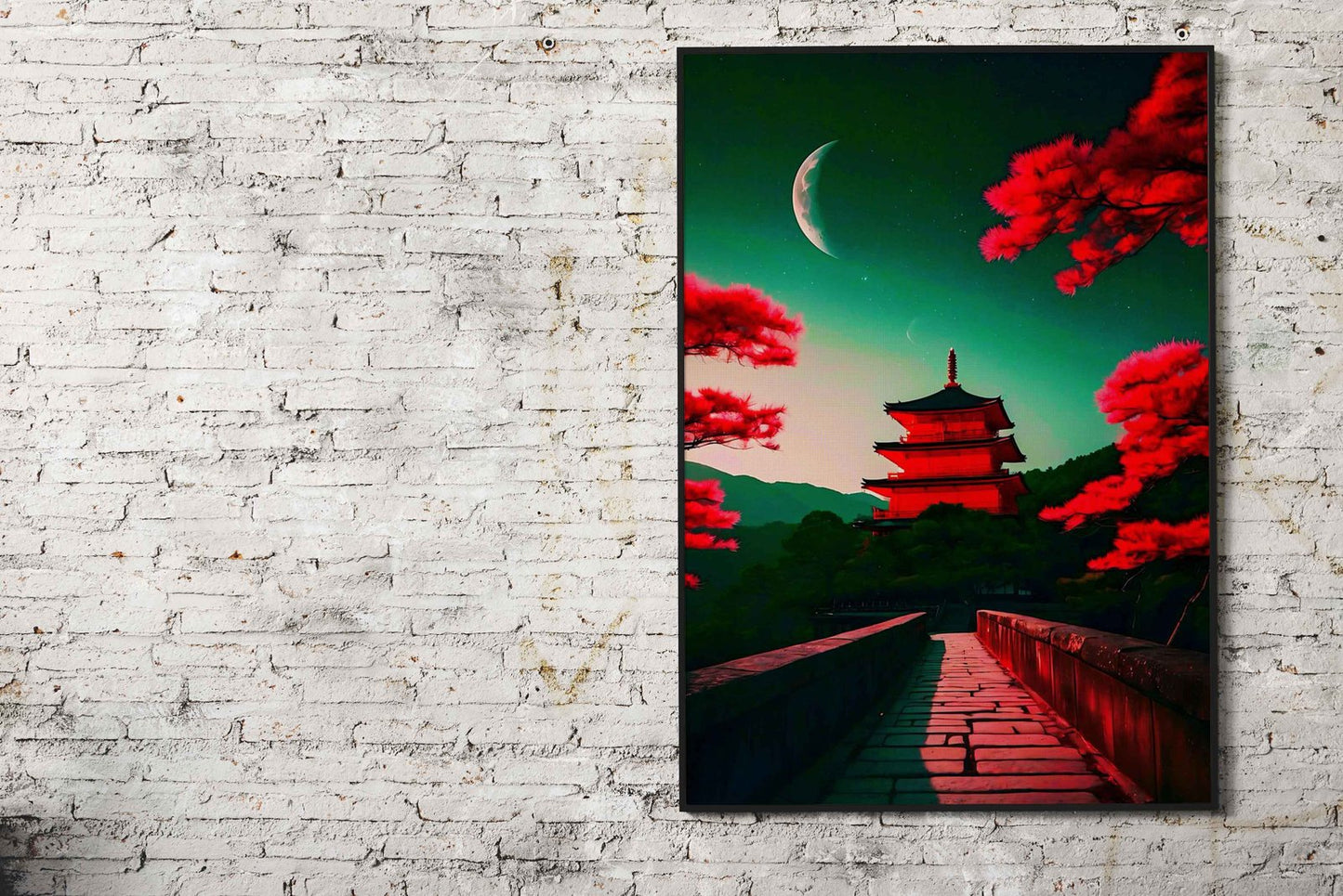 Japan View Castle Asian Style Poster | Wall Art for Home & Office | High-Quality Print - High-Quality Visual Display
