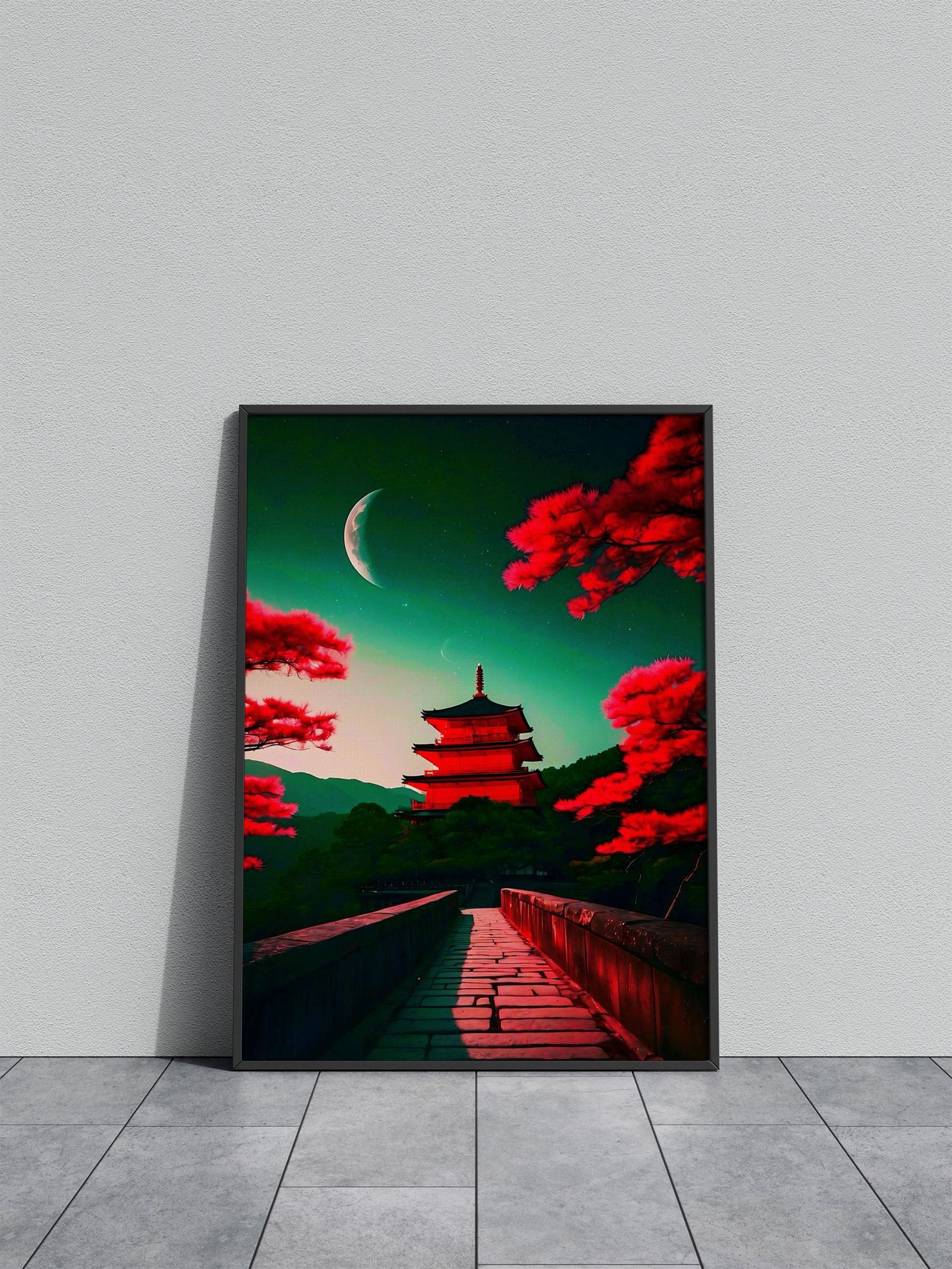 Japan View Castle Asian Style Poster | Wall Art for Home & Office | High-Quality Print - High-Quality Visual Display