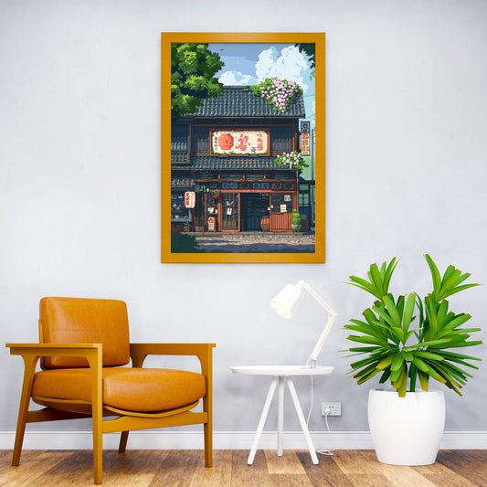 Japan Vintage Store Pixel Asian Style Poster | Wall Art for Home & Office | High-Quality Print - High-Quality Visual Display