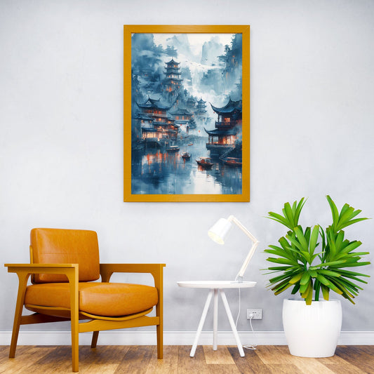 Japan Vintage Travel River Asian Style Poster | Wall Art for Home & Office | High-Quality Print - High-Quality Visual Display
