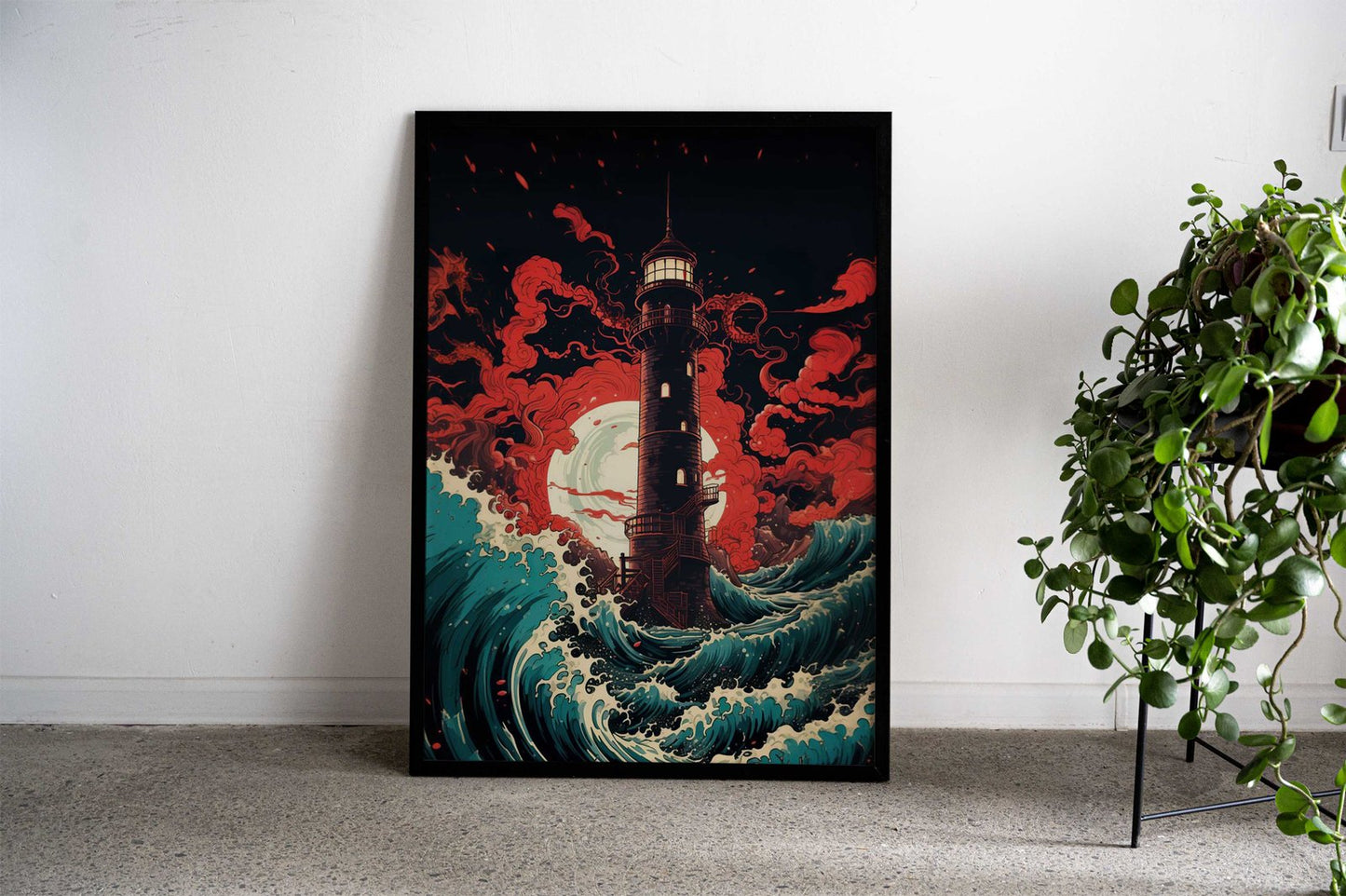 Japan Wave Sunset Asian Style Poster | Wall Art for Home & Office | High-Quality Print - High-Quality Visual Display