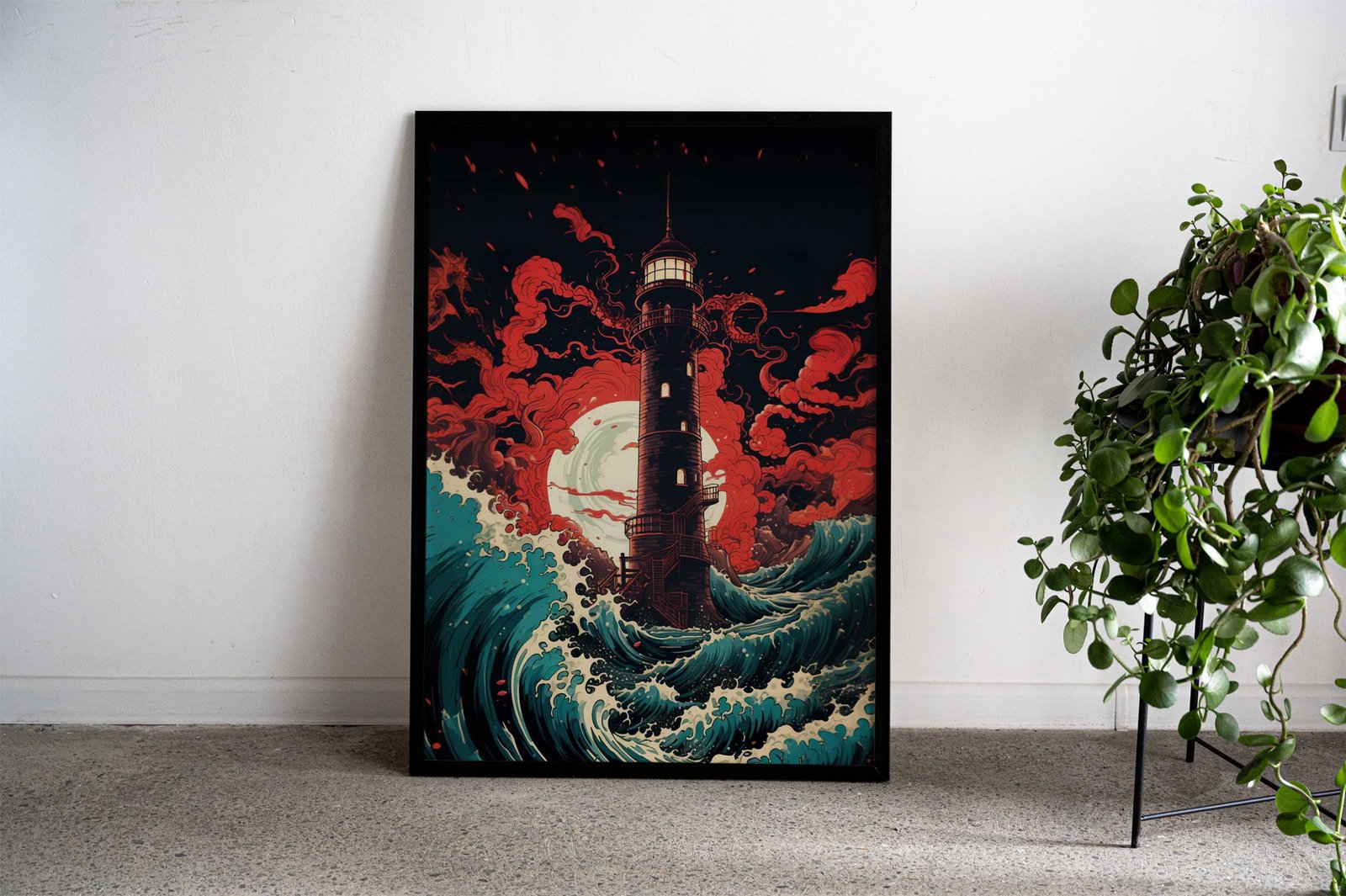 Japan Wave Sunset Asian Style Poster | Wall Art for Home & Office | High-Quality Print - High-Quality Visual Display