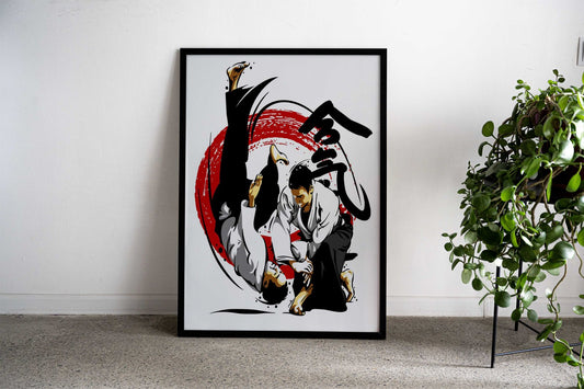 Japan fight Asian Style Poster | Wall Art for Home & Office | High-Quality Print - High-Quality Visual Display