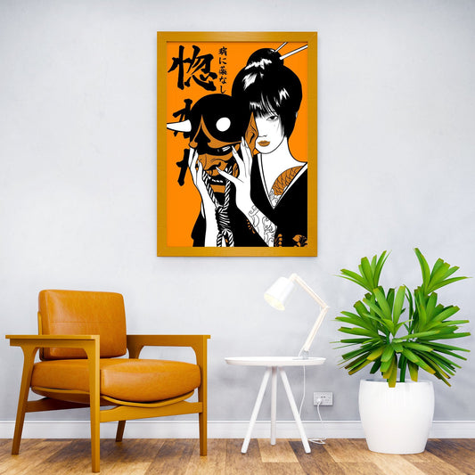 Japan oni girl Asian Style Poster | Wall Art for Home & Office | High-Quality Print - High-Quality Visual Display