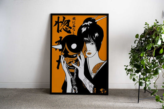 Japan oni girl Asian Style Poster | Wall Art for Home & Office | High-Quality Print - High-Quality Visual Display