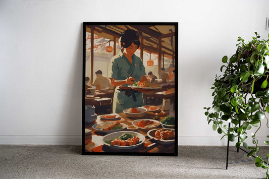 Japan street food Asian Style Poster | Wall Art for Home & Office | High-Quality Print - High-Quality Visual Display