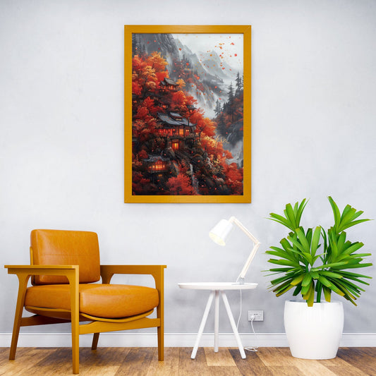 Japan temple inspiration Asian Style Poster | Wall Art for Home & Office | High-Quality Print - High-Quality Visual Display