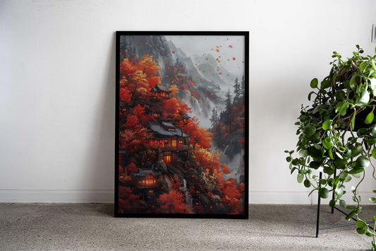 Japan temple inspiration Asian Style Poster | Wall Art for Home & Office | High-Quality Print - High-Quality Visual Display