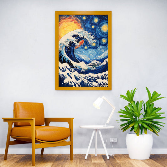 Japan waves Asian Style Poster | Wall Art for Home & Office | High-Quality Print - High-Quality Visual Display