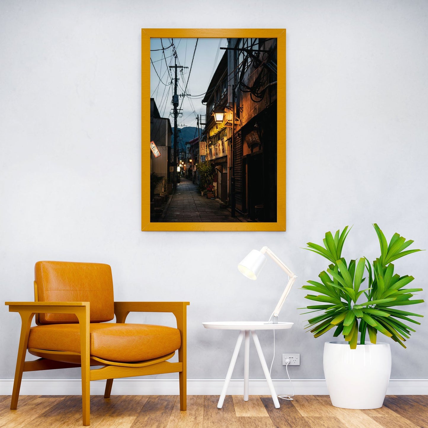 Japanese Alleyway at Dusk Asian Style Poster | Wall Art for Home & Office | High-Quality Print