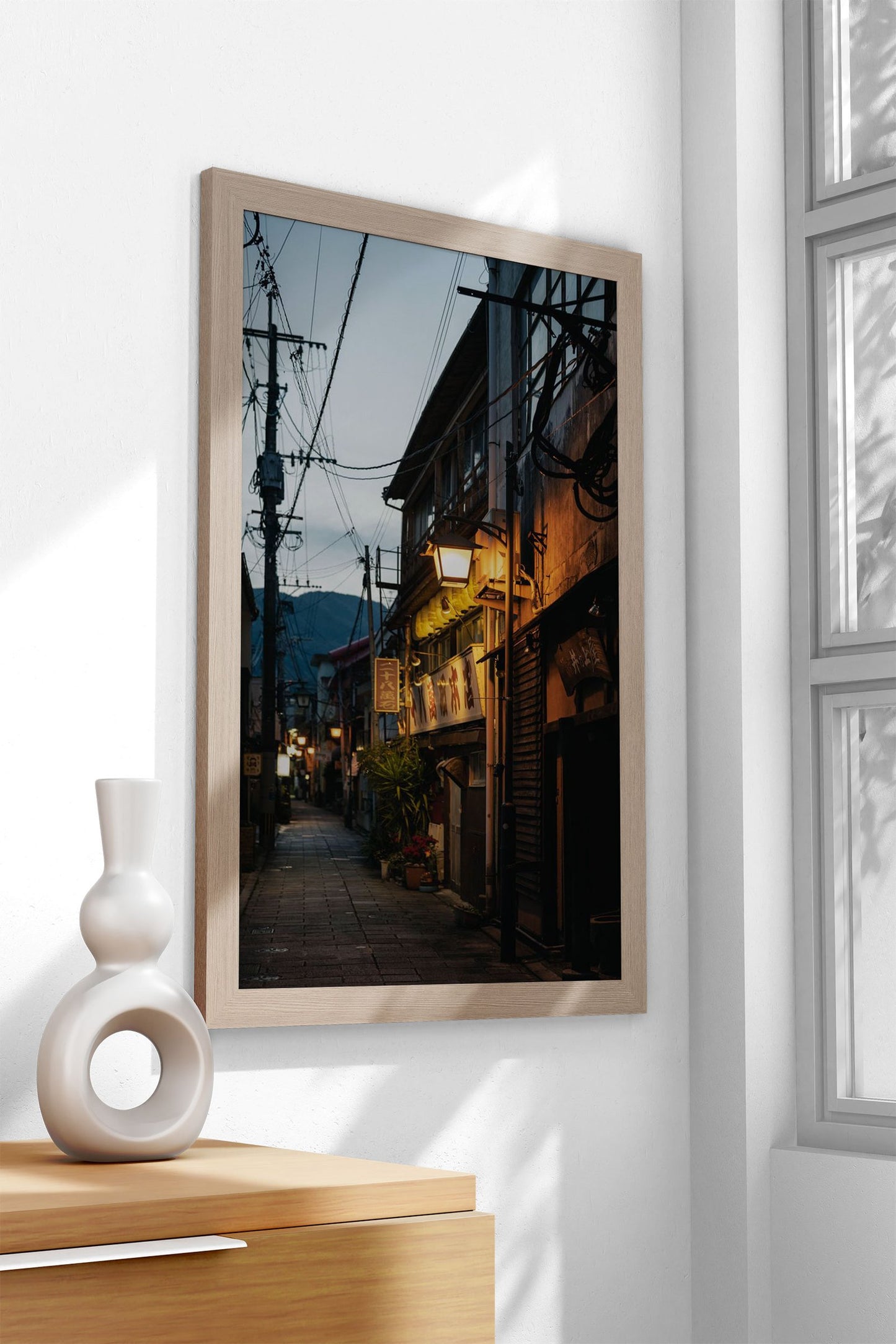 Japanese Alleyway at Dusk Asian Style Poster | Wall Art for Home & Office | High-Quality Print