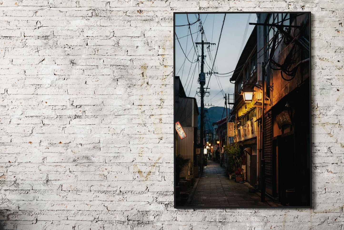 Japanese Alleyway at Dusk Asian Style Poster | Wall Art for Home & Office | High-Quality Print