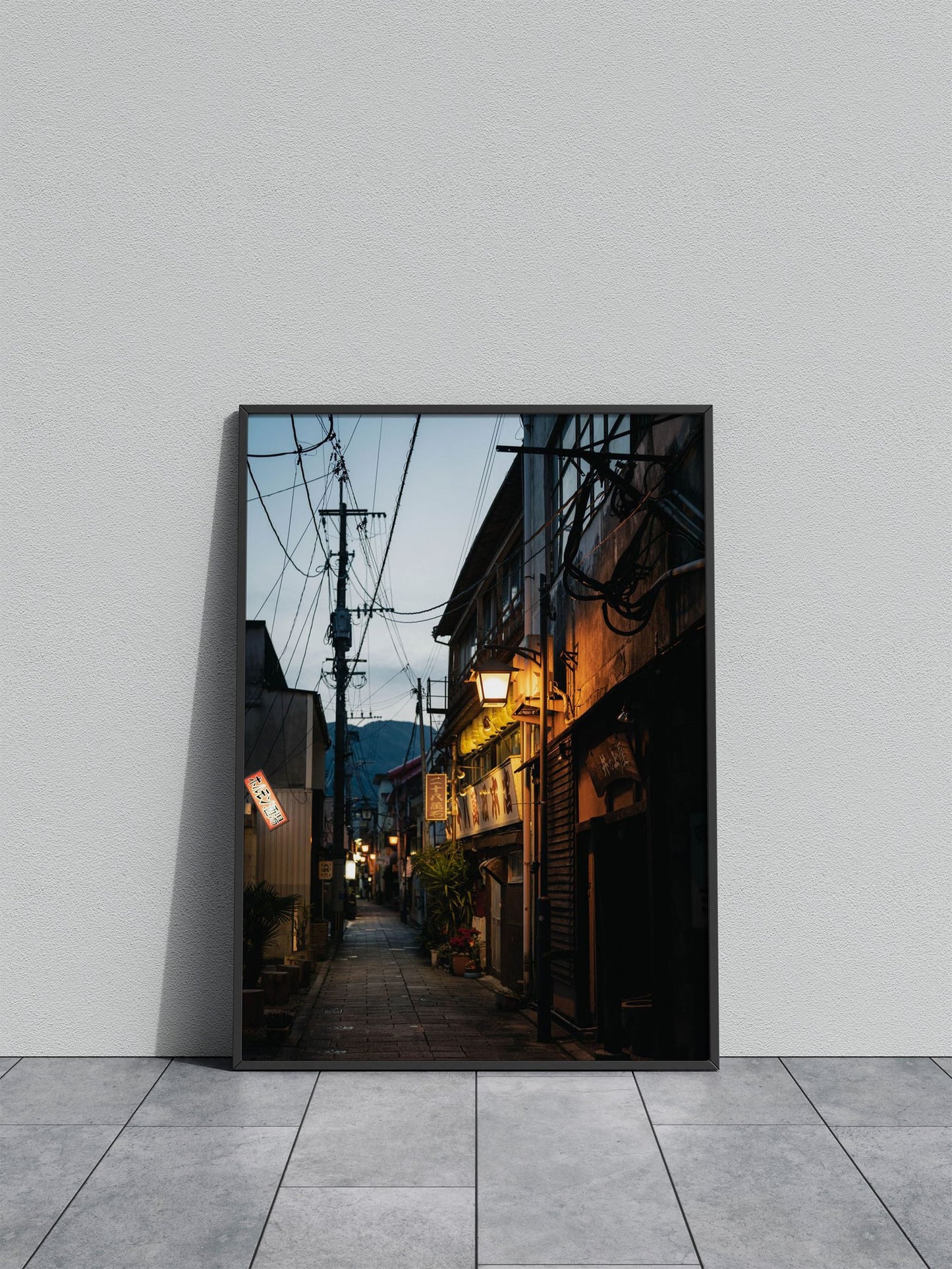 Japanese Alleyway at Dusk Asian Style Poster | Wall Art for Home & Office | High-Quality Print