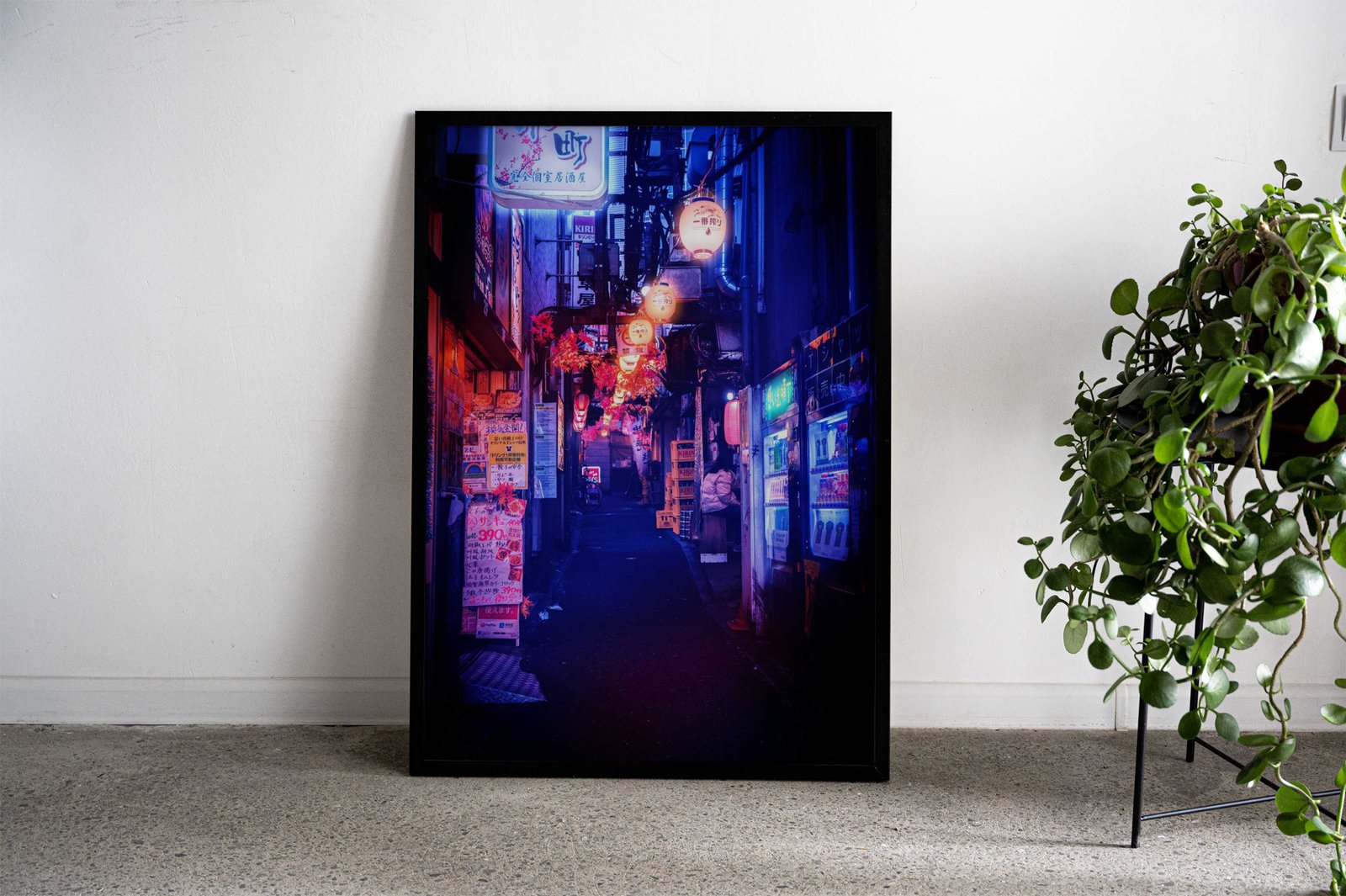 Japanese Alleyway at Night Asian Style Poster | Wall Art for Home & Office | High-Quality Print - High-Quality Visual Display