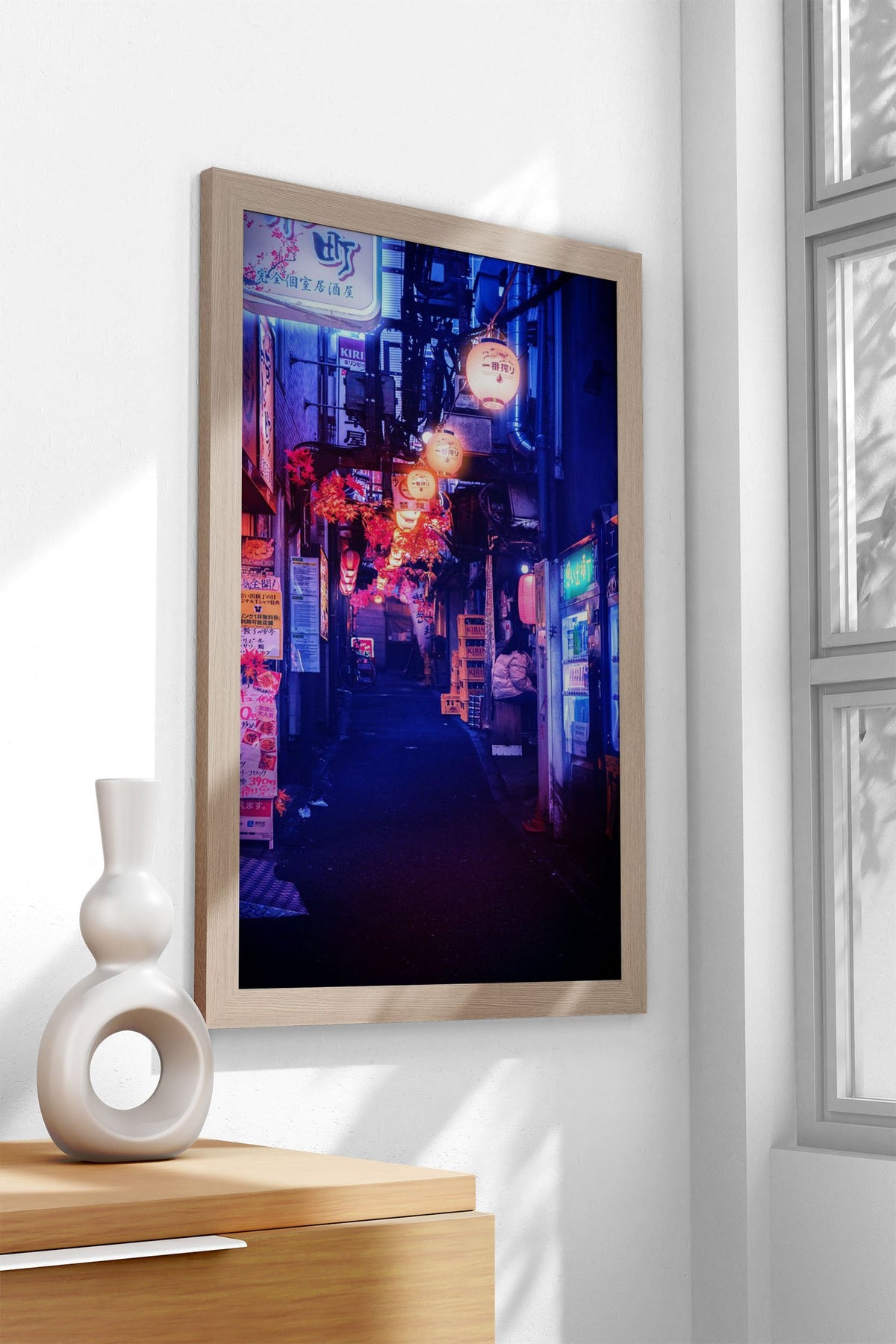 Japanese Alleyway at Night Asian Style Poster | Wall Art for Home & Office | High-Quality Print - High-Quality Visual Display
