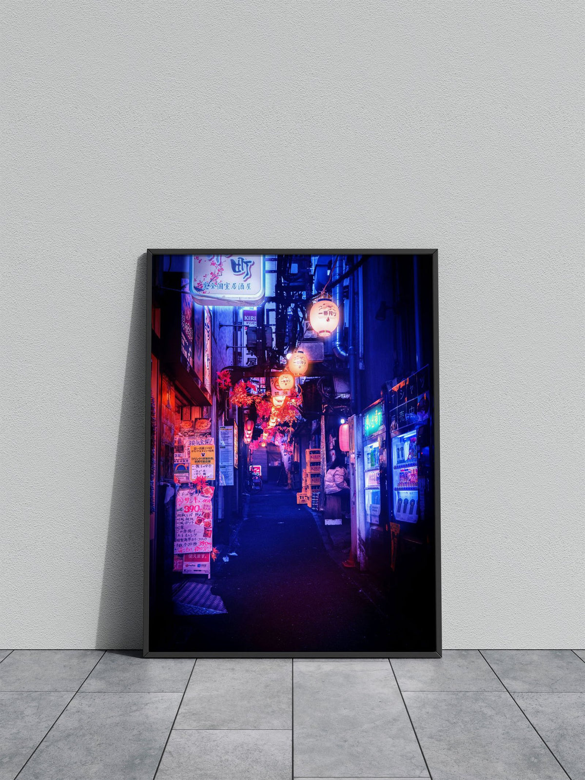 Japanese Alleyway at Night Asian Style Poster | Wall Art for Home & Office | High-Quality Print - High-Quality Visual Display