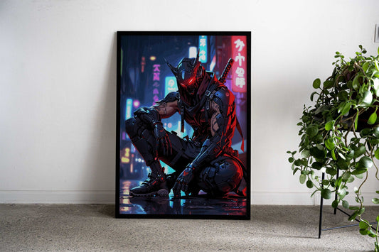 Japanese Black Demon Asian Style Poster | Wall Art for Home & Office | High-Quality Print - High-Quality Visual Display