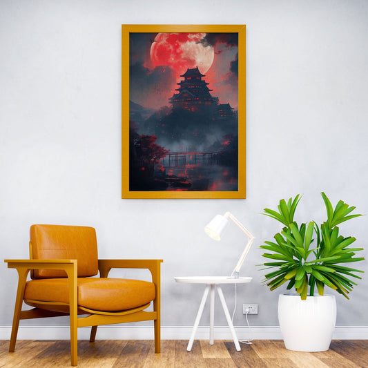 Japanese Black Red Asian Style Poster | Wall Art for Home & Office | High-Quality Print - High-Quality Visual Display