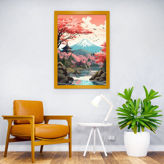 Japanese Blossom Asian Style Poster | Wall Art for Home & Office | High-Quality Print - High-Quality Visual Display