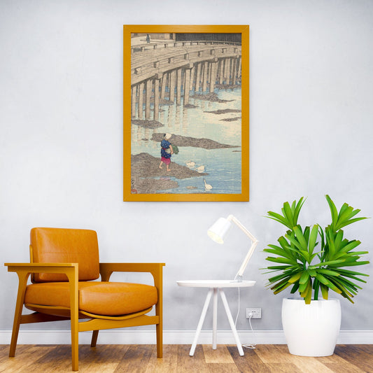 Japanese Bridge and Swans Asian Style Poster | Wall Art for Home & Office | High-Quality Print - High-Quality Visual Display