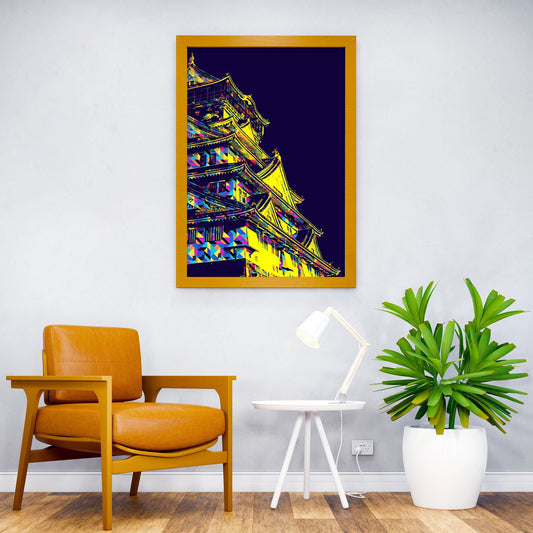 Japanese Castle Pop Art Asian Style Poster | Wall Art for Home & Office | High-Quality Print - High-Quality Visual Display