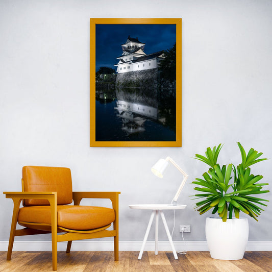 Japanese Castle Reflection Asian Style Poster | Wall Art for Home & Office | High-Quality Print - High-Quality Visual Display