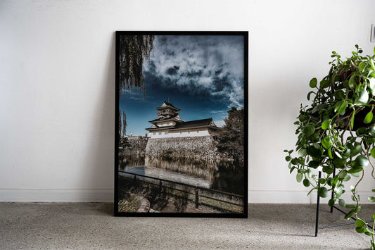 Japanese Castle by Water Asian Style Poster | Wall Art for Home & Office | High-Quality Print - High-Quality Visual Display