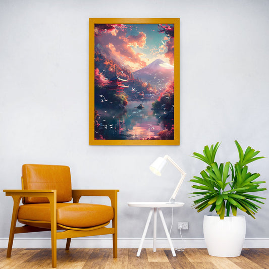 Japanese Castle Asian Style Poster | Wall Art for Home & Office | High-Quality Print - High-Quality Visual Display
