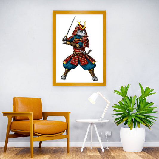 Japanese Cat Samurai Ninja Asian Style Poster | Wall Art for Home & Office | High-Quality Print - High-Quality Visual Display