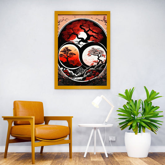 Japanese Cherry Blossom Art Asian Style Poster | Wall Art for Home & Office | High-Quality Print - High-Quality Visual Display