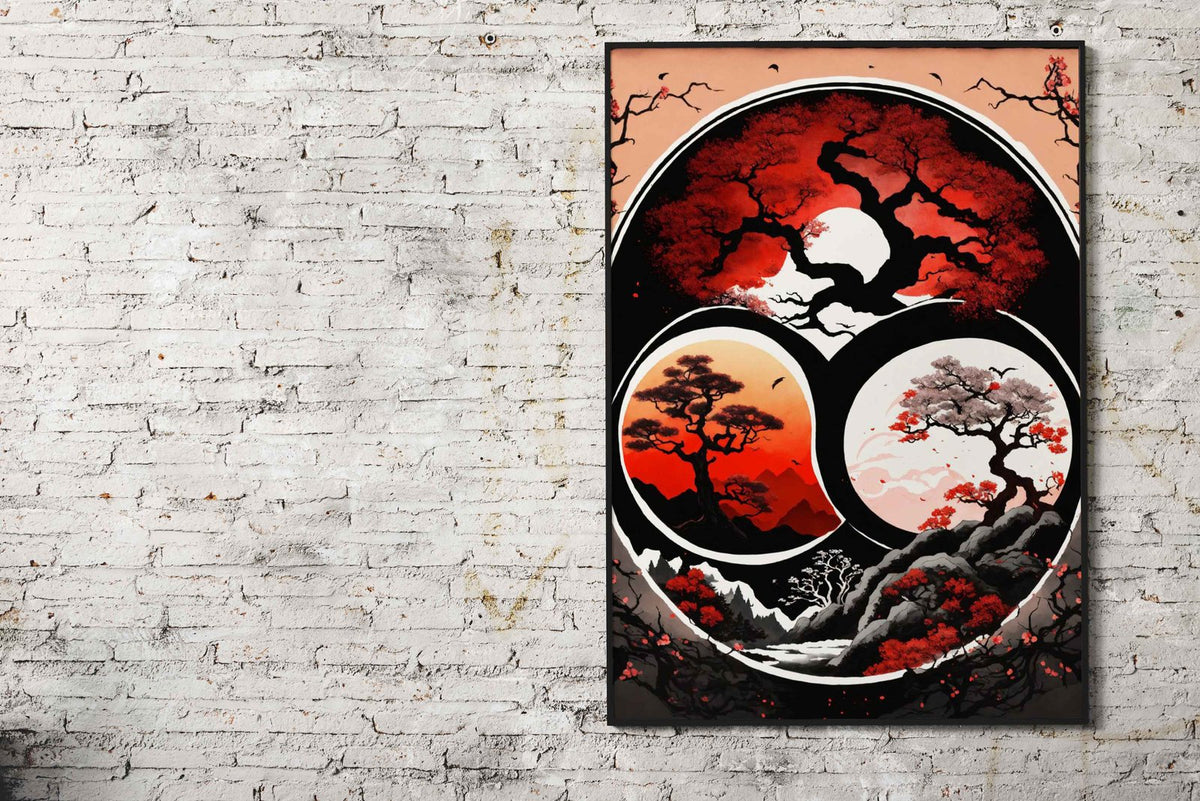 Japanese Cherry Blossom Art Asian Style Poster | Wall Art for Home & Office | High-Quality Print - High-Quality Visual Display