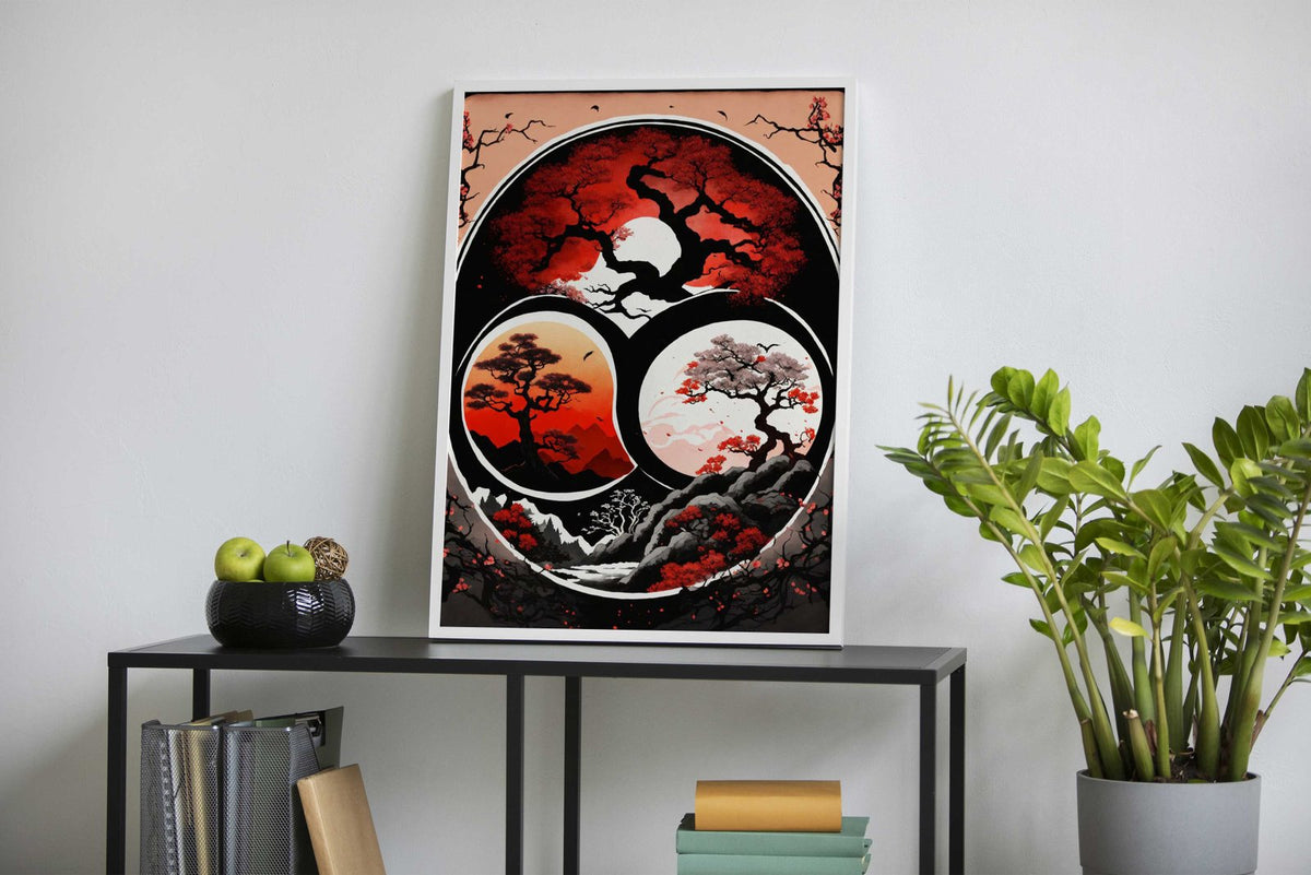 Japanese Cherry Blossom Art Asian Style Poster | Wall Art for Home & Office | High-Quality Print - High-Quality Visual Display