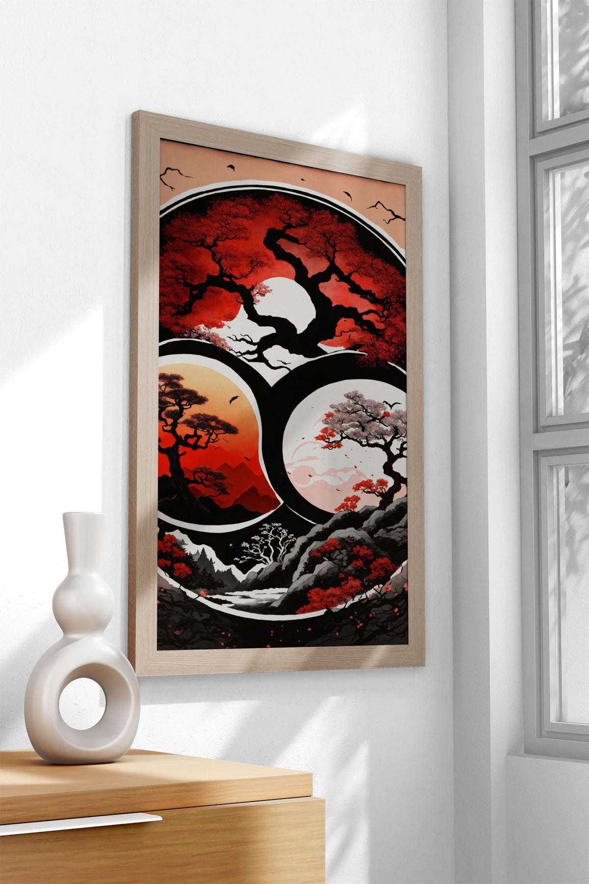 Japanese Cherry Blossom Art Asian Style Poster | Wall Art for Home & Office | High-Quality Print - High-Quality Visual Display