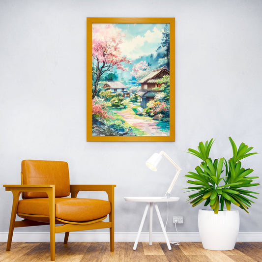 Japanese Cherry Blossom Asian Style Poster | Wall Art for Home & Office | High-Quality Print - High-Quality Visual Display