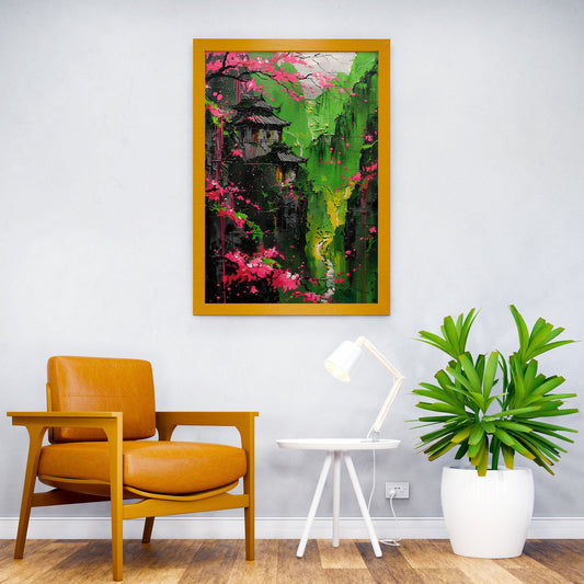 Japanese Cherry Paradise Asian Style Poster | Wall Art for Home & Office | High-Quality Print - High-Quality Visual Display