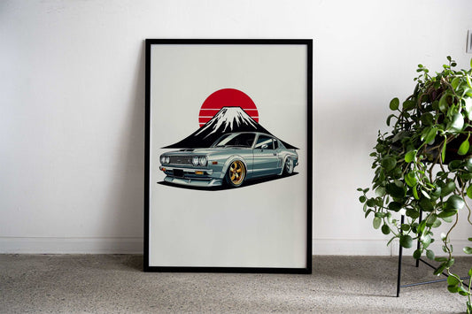 Japanese Classic Car Asian Style Poster | Wall Art for Home & Office | High-Quality Print - High-Quality Visual Display