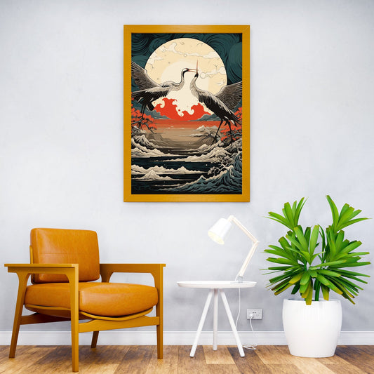 Japanese Crane Legend Asian Style Poster | Wall Art for Home & Office | High-Quality Print - High-Quality Visual Display