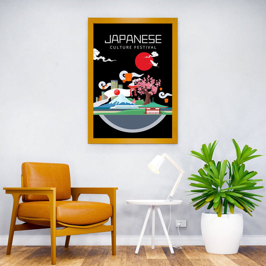 Japanese Culture Festival Poster Asian Style Poster | Wall Art for Home & Office | High-Quality Print - High-Quality Visual Display