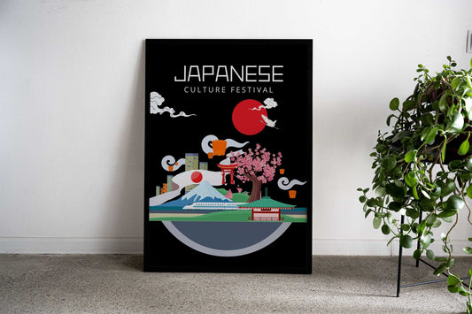 Japanese Culture Festival Poster Asian Style Poster | Wall Art for Home & Office | High-Quality Print - High-Quality Visual Display