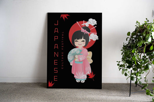 Japanese Culture Festival Asian Style Poster | Wall Art for Home & Office | High-Quality Print - High-Quality Visual Display