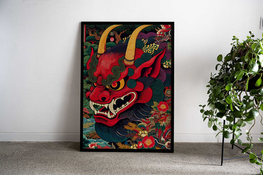 Japanese Demon Yokai Asian Style Poster | Wall Art for Home & Office | High-Quality Print - High-Quality Visual Display