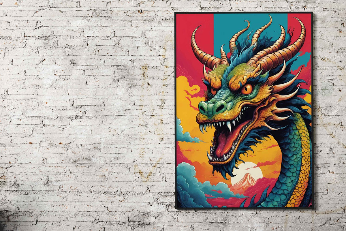Japanese Dragon 1 Asian Style Poster | Wall Art for Home & Office | High-Quality Print - High-Quality Visual Display