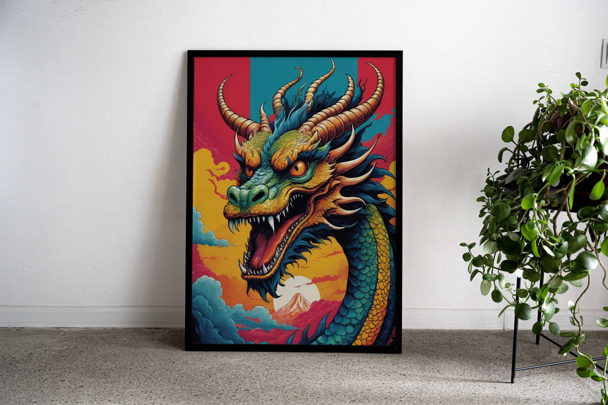 Japanese Dragon 1 Asian Style Poster | Wall Art for Home & Office | High-Quality Print - High-Quality Visual Display