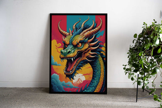 Japanese Dragon 1 Asian Style Poster | Wall Art for Home & Office | High-Quality Print - High-Quality Visual Display