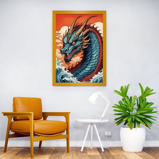 Japanese Dragon 2 Asian Style Poster | Wall Art for Home & Office | High-Quality Print - High-Quality Visual Display