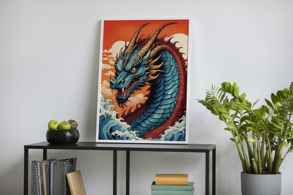 Japanese Dragon 2 Asian Style Poster | Wall Art for Home & Office | High-Quality Print - High-Quality Visual Display