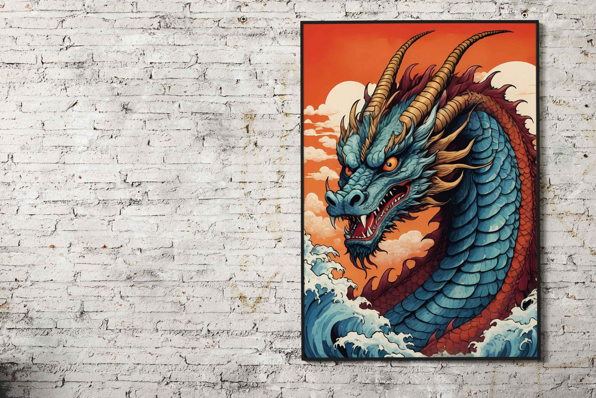 Japanese Dragon 2 Asian Style Poster | Wall Art for Home & Office | High-Quality Print - High-Quality Visual Display
