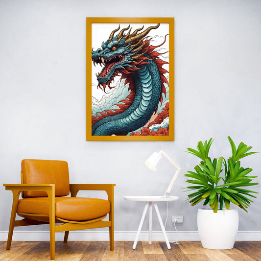 Japanese Dragon 3 Asian Style Poster | Wall Art for Home & Office | High-Quality Print - High-Quality Visual Display