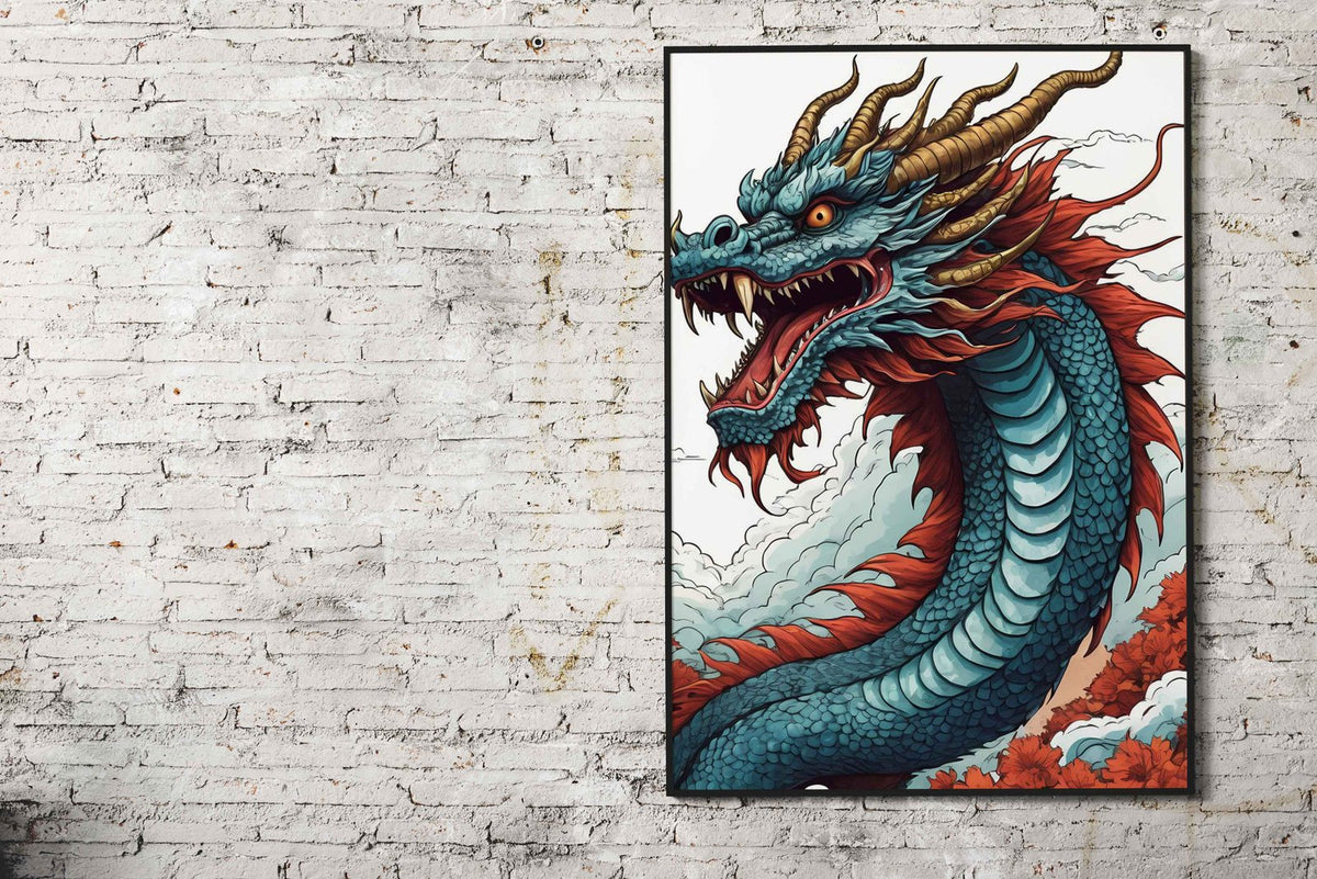 Japanese Dragon 3 Asian Style Poster | Wall Art for Home & Office | High-Quality Print - High-Quality Visual Display
