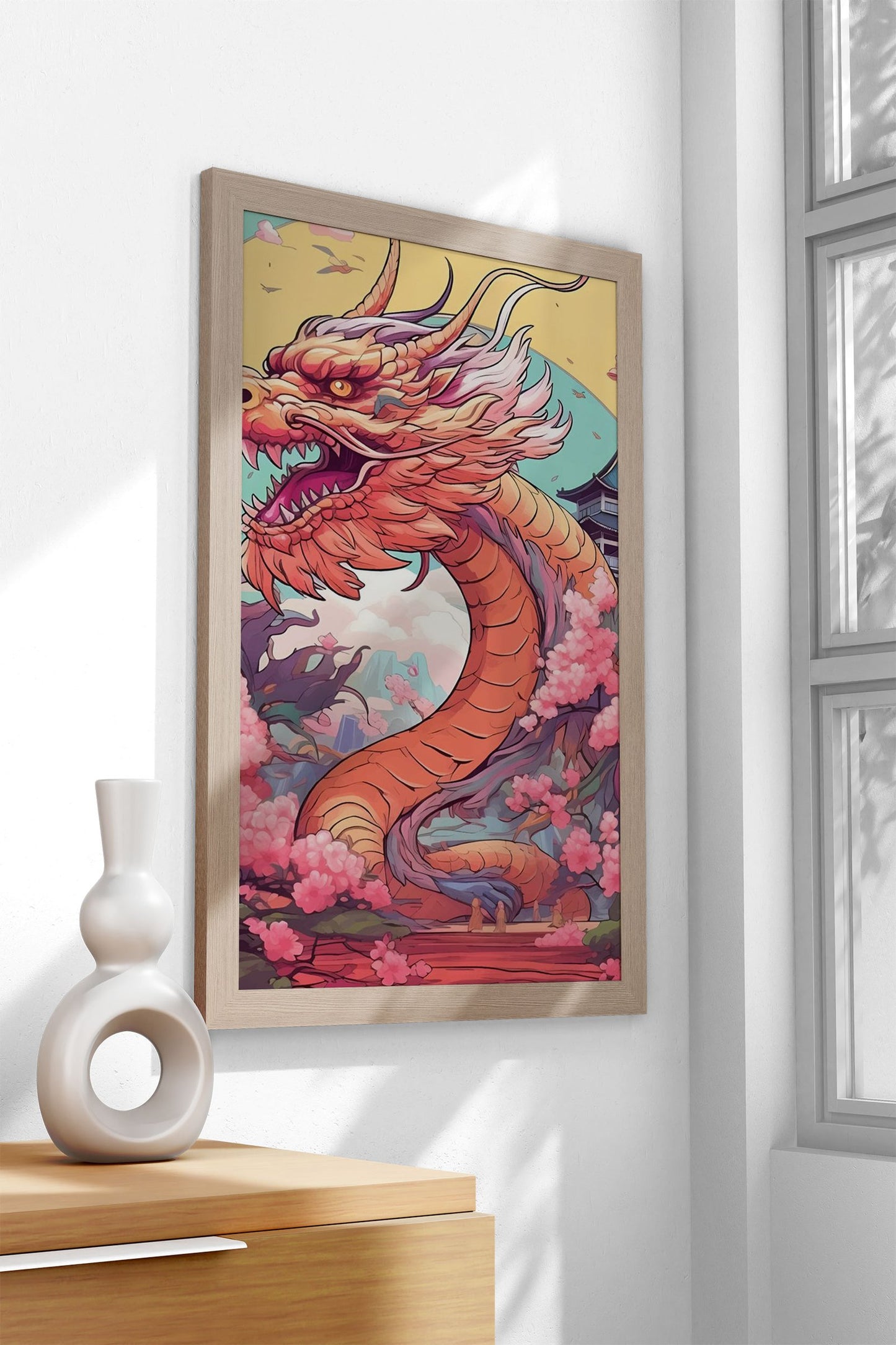 Japanese Dragon Art Asian Style Poster | Wall Art for Home & Office | High-Quality Print